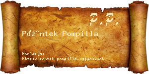Péntek Pompilla névjegykártya